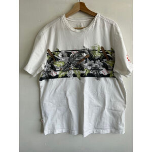 Men's Tommy Bahama T-Shirt Large White Floral Baseball SF Giants